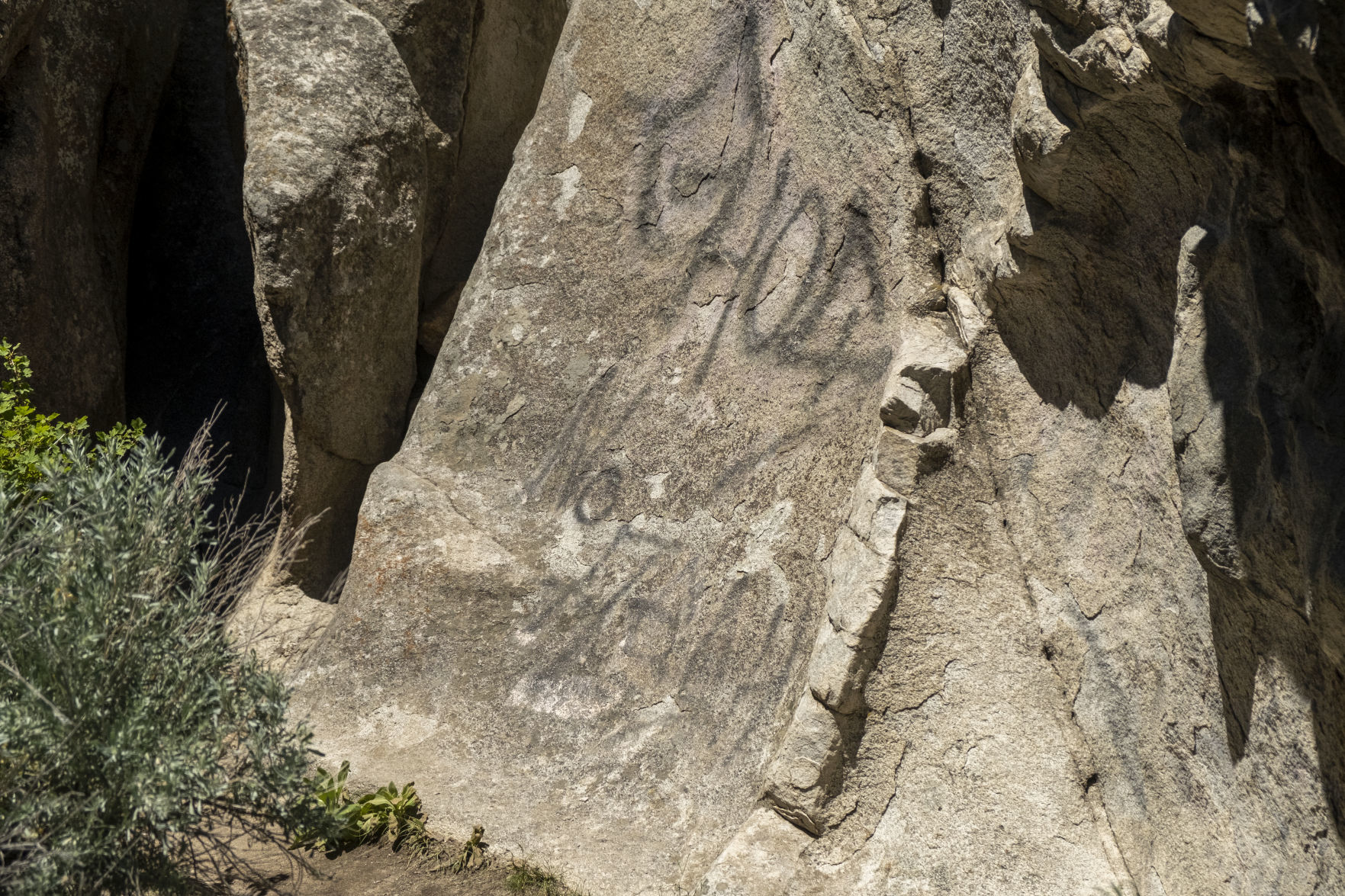 Graffiti removal on Camp Rock
